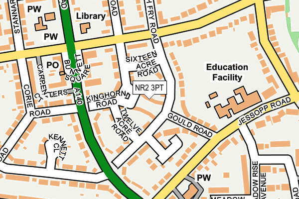 NR2 3PT map - OS OpenMap – Local (Ordnance Survey)