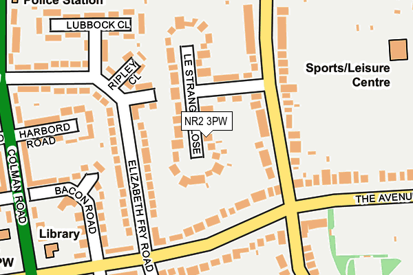 NR2 3PW map - OS OpenMap – Local (Ordnance Survey)