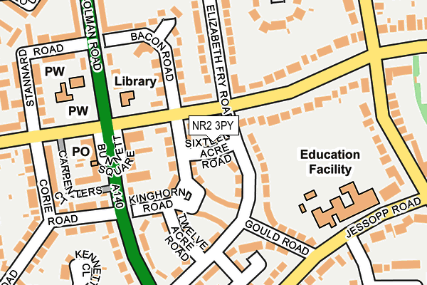 NR2 3PY map - OS OpenMap – Local (Ordnance Survey)