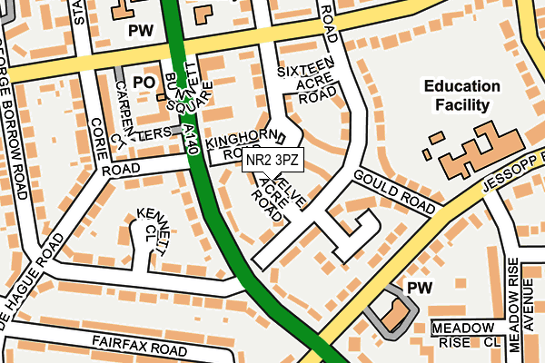 NR2 3PZ map - OS OpenMap – Local (Ordnance Survey)