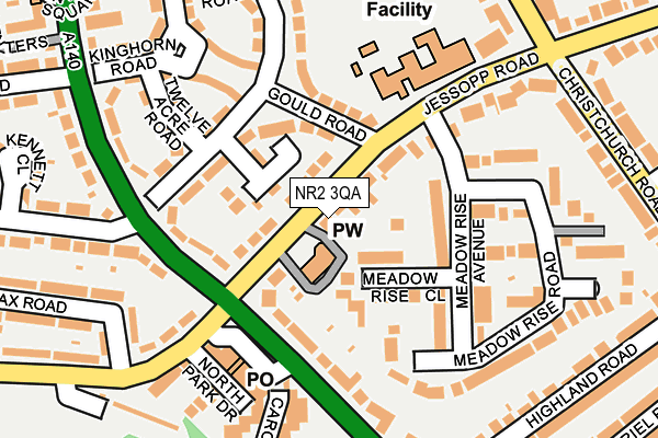 NR2 3QA map - OS OpenMap – Local (Ordnance Survey)
