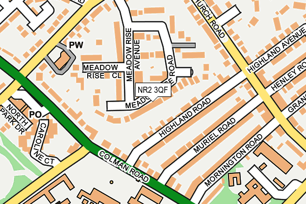 NR2 3QF map - OS OpenMap – Local (Ordnance Survey)