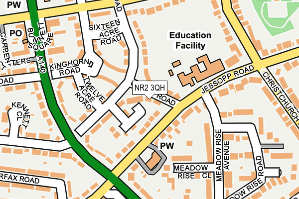 NR2 3QH map - OS OpenMap – Local (Ordnance Survey)