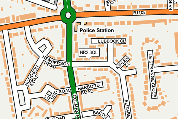 NR2 3QL map - OS OpenMap – Local (Ordnance Survey)