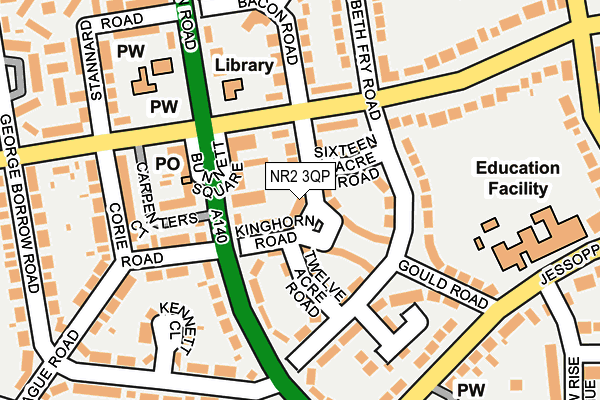 NR2 3QP map - OS OpenMap – Local (Ordnance Survey)