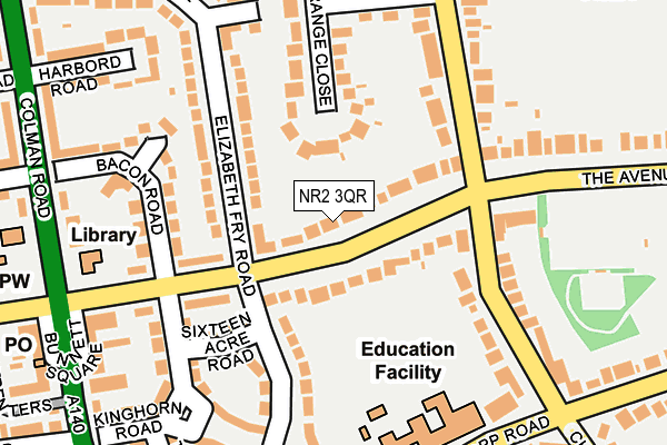 NR2 3QR map - OS OpenMap – Local (Ordnance Survey)
