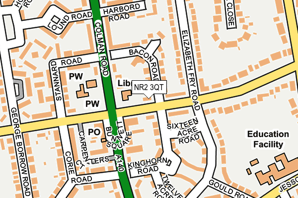 NR2 3QT map - OS OpenMap – Local (Ordnance Survey)