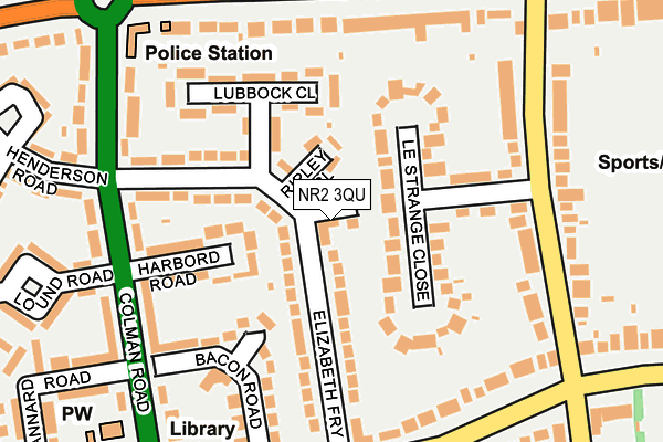 NR2 3QU map - OS OpenMap – Local (Ordnance Survey)