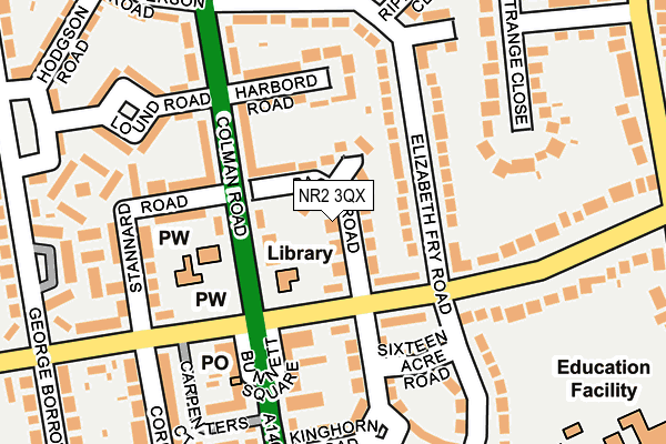 NR2 3QX map - OS OpenMap – Local (Ordnance Survey)