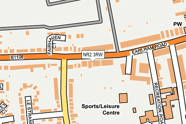 NR2 3RW map - OS OpenMap – Local (Ordnance Survey)
