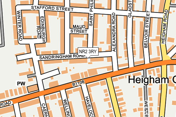 NR2 3RY map - OS OpenMap – Local (Ordnance Survey)