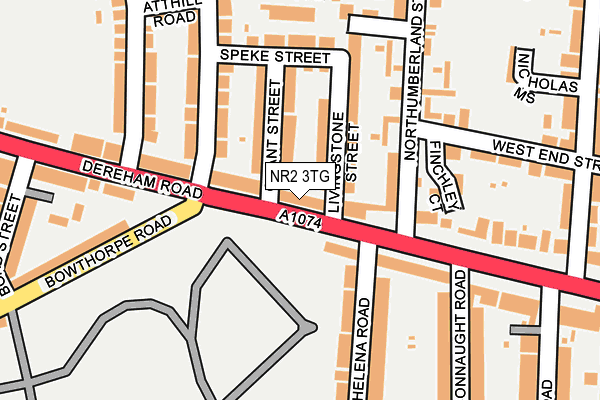 NR2 3TG map - OS OpenMap – Local (Ordnance Survey)
