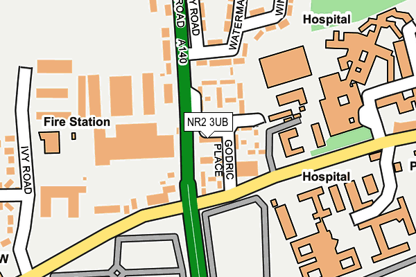 NR2 3UB map - OS OpenMap – Local (Ordnance Survey)