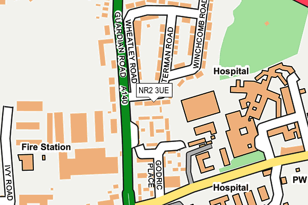 NR2 3UE map - OS OpenMap – Local (Ordnance Survey)