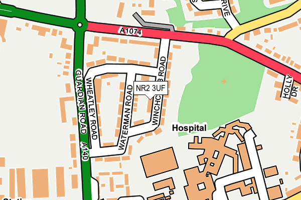 NR2 3UF map - OS OpenMap – Local (Ordnance Survey)