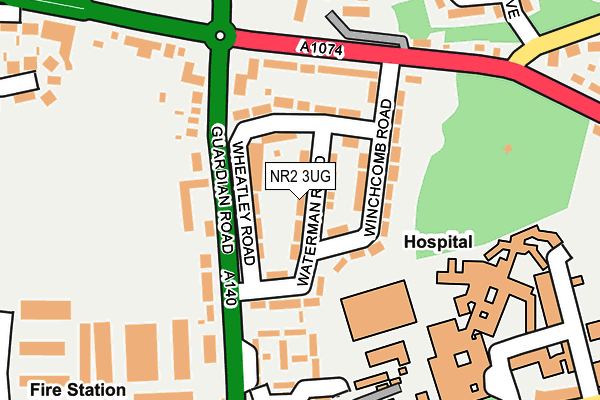 NR2 3UG map - OS OpenMap – Local (Ordnance Survey)