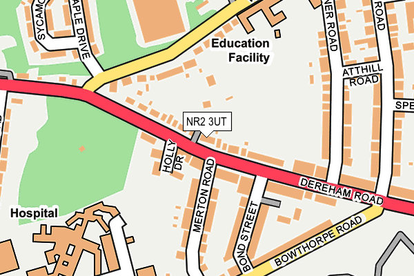 NR2 3UT map - OS OpenMap – Local (Ordnance Survey)