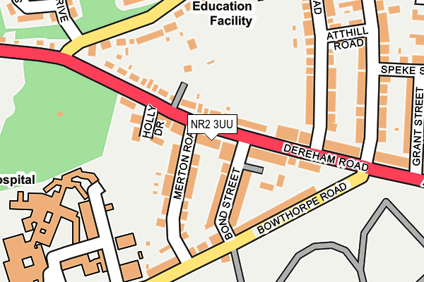 NR2 3UU map - OS OpenMap – Local (Ordnance Survey)