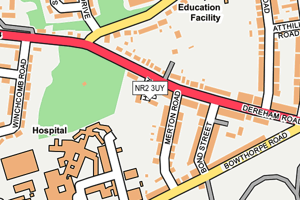 NR2 3UY map - OS OpenMap – Local (Ordnance Survey)