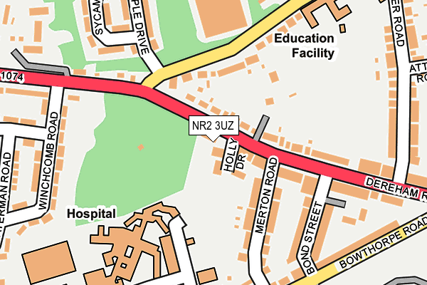 NR2 3UZ map - OS OpenMap – Local (Ordnance Survey)