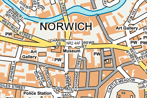 NR2 4AF map - OS OpenMap – Local (Ordnance Survey)