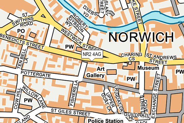NR2 4AG map - OS OpenMap – Local (Ordnance Survey)