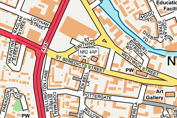 NR2 4AP map - OS OpenMap – Local (Ordnance Survey)
