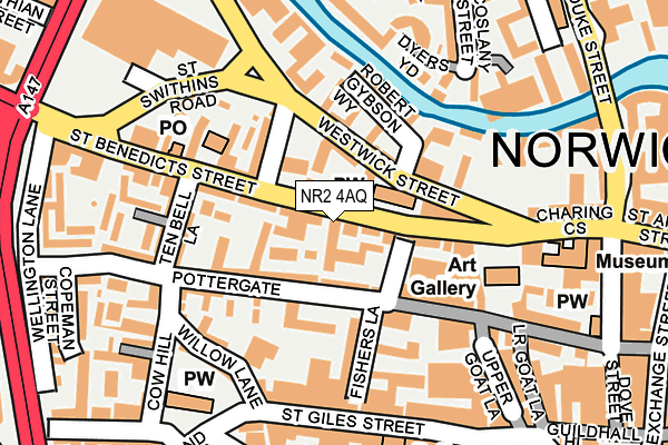 NR2 4AQ map - OS OpenMap – Local (Ordnance Survey)