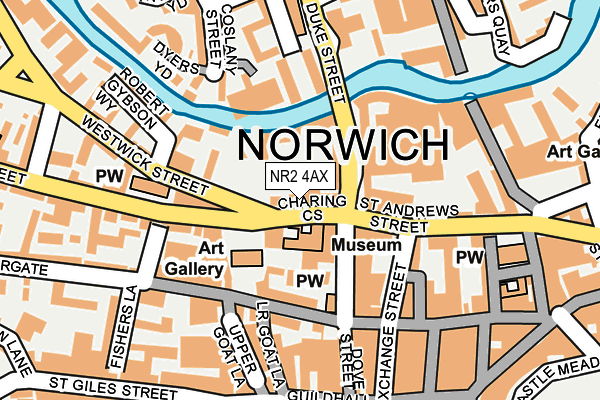 NR2 4AX map - OS OpenMap – Local (Ordnance Survey)