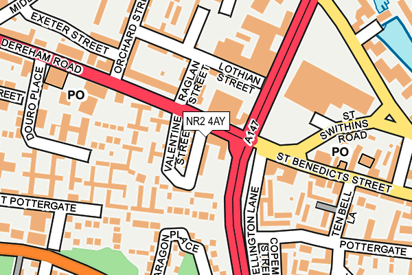 NR2 4AY map - OS OpenMap – Local (Ordnance Survey)