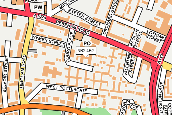 NR2 4BG map - OS OpenMap – Local (Ordnance Survey)