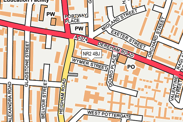 NR2 4BJ map - OS OpenMap – Local (Ordnance Survey)