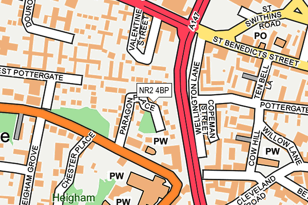 NR2 4BP map - OS OpenMap – Local (Ordnance Survey)