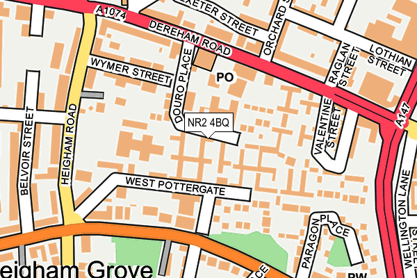 NR2 4BQ map - OS OpenMap – Local (Ordnance Survey)