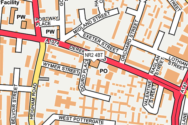 NR2 4BT map - OS OpenMap – Local (Ordnance Survey)
