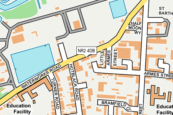 NR2 4DB map - OS OpenMap – Local (Ordnance Survey)