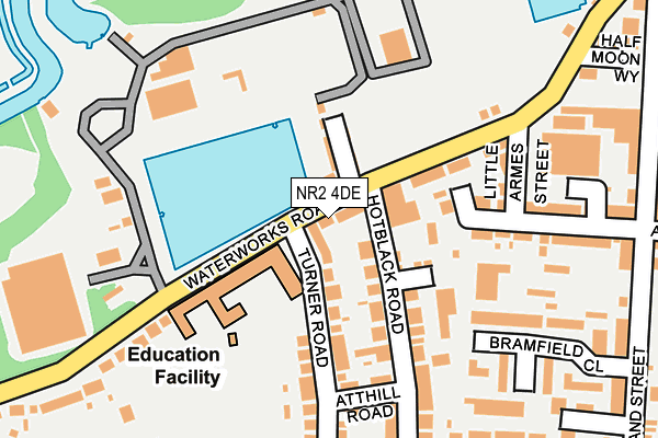 NR2 4DE map - OS OpenMap – Local (Ordnance Survey)