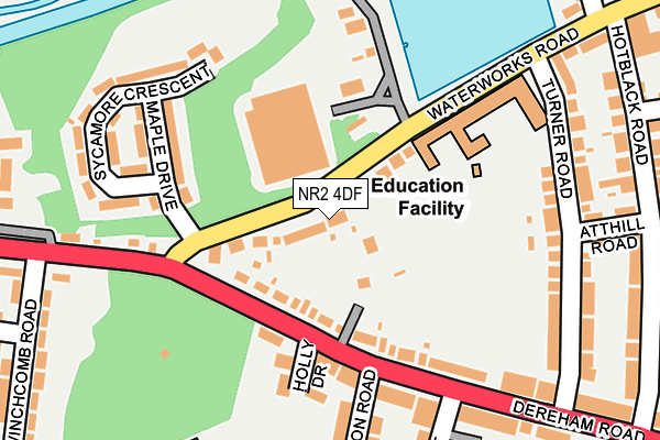 NR2 4DF map - OS OpenMap – Local (Ordnance Survey)