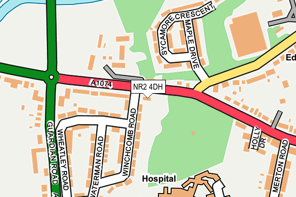 NR2 4DH map - OS OpenMap – Local (Ordnance Survey)