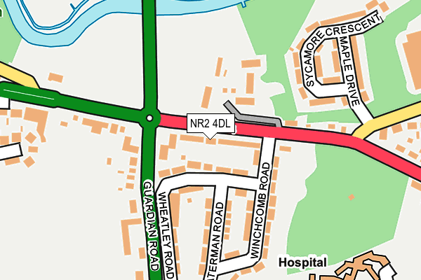 NR2 4DL map - OS OpenMap – Local (Ordnance Survey)