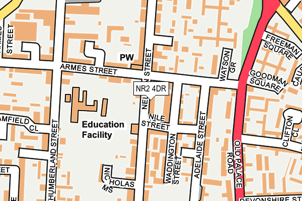 NR2 4DR map - OS OpenMap – Local (Ordnance Survey)