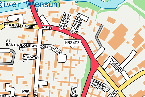 NR2 4DZ map - OS OpenMap – Local (Ordnance Survey)