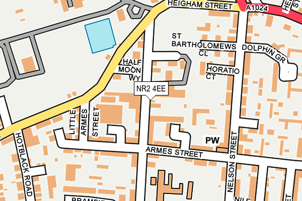 NR2 4EE map - OS OpenMap – Local (Ordnance Survey)