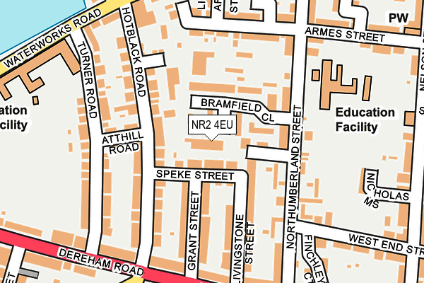 NR2 4EU map - OS OpenMap – Local (Ordnance Survey)