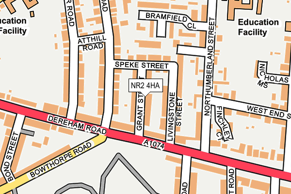 NR2 4HA map - OS OpenMap – Local (Ordnance Survey)