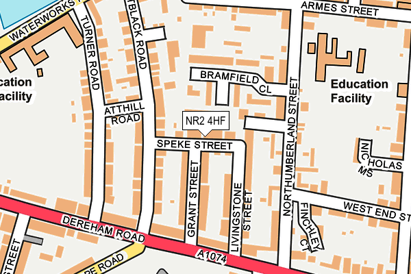 NR2 4HF map - OS OpenMap – Local (Ordnance Survey)