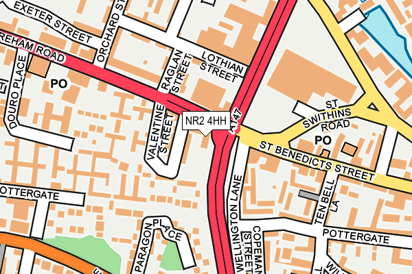 NR2 4HH map - OS OpenMap – Local (Ordnance Survey)