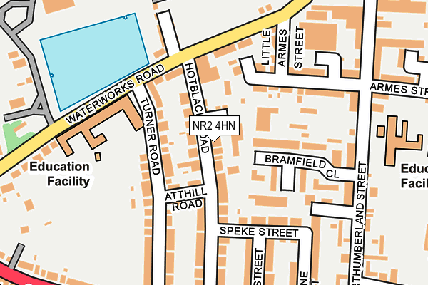 NR2 4HN map - OS OpenMap – Local (Ordnance Survey)