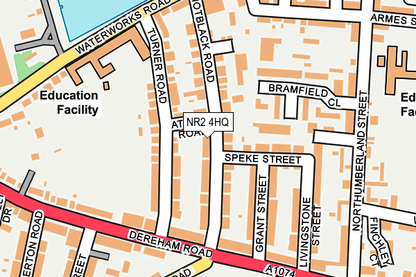 NR2 4HQ map - OS OpenMap – Local (Ordnance Survey)