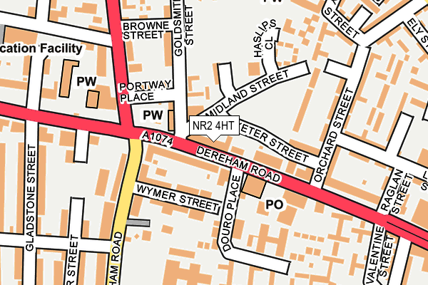 NR2 4HT map - OS OpenMap – Local (Ordnance Survey)